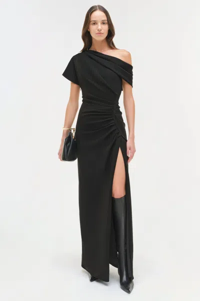 Simkhai Women's Kally Draped Midi Dress In Black In Black