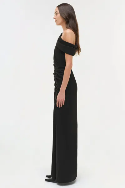 Simkhai Women's Kally Draped Midi Dress In Black In Black