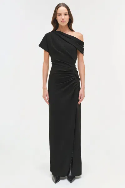 Simkhai Women's Kally Draped Midi Dress In Black In Black
