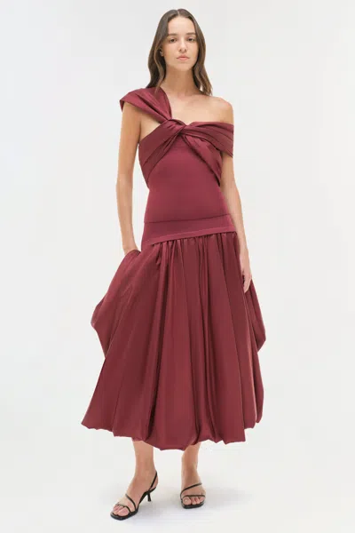 Simkhai Celiana Off-shoulder Top In Cranberry In Purple