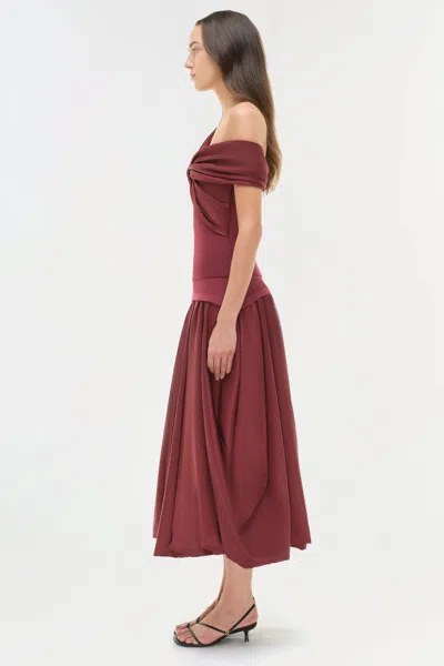 Simkhai Celiana Off-shoulder Top In Cranberry In Purple