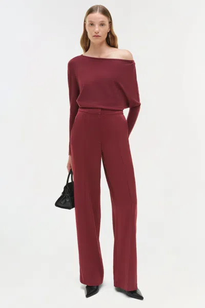 Simkhai Pressed-crease Trousers In Pink
