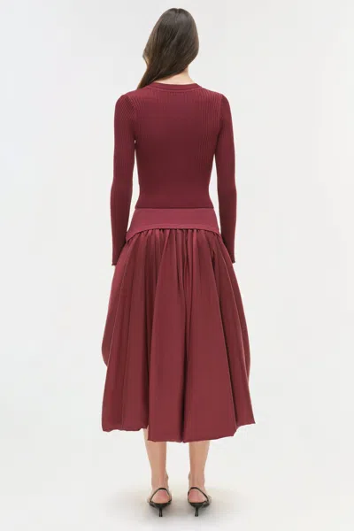Simkhai Women's Ailany Knit Cardigan In Cranberry In Burgundy