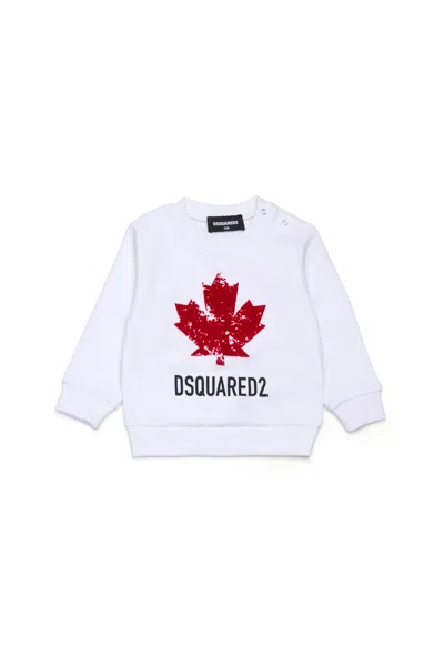 Dsquared2 Crew-neck Sweatshirt With Sport Logo In White