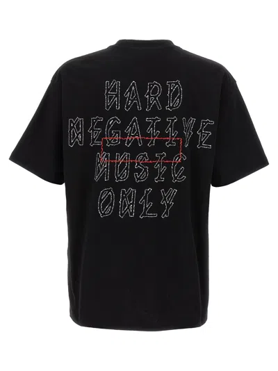 44 Label Black Crewneck Logo T-shirt In Black