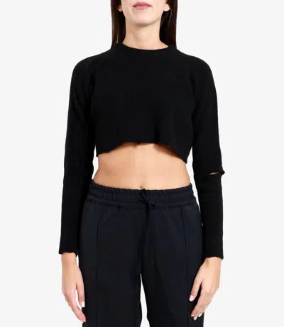A Paper Kid Woman Sweater Black Size L Viscose, Polyester, Polyamide In Black