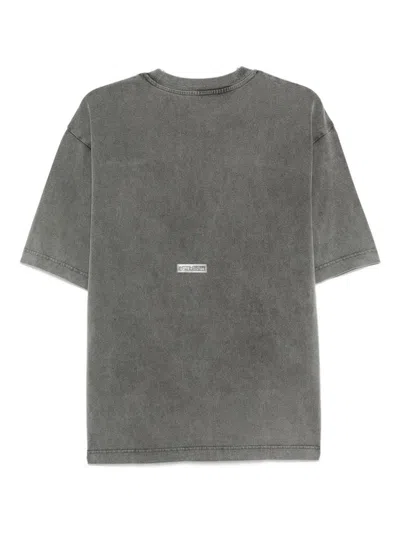 Acne Studios Crew Neck Organic Cotton Plain Top In Gray