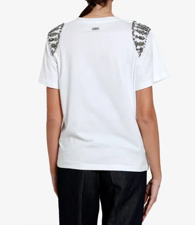 Alberta Ferretti T-shirt With Round Neck And Short Sleeves In White