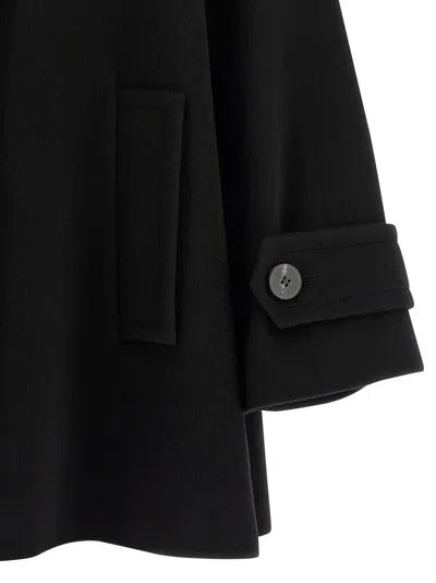 Alberto Biani Double-breasted Wool Coat In Black