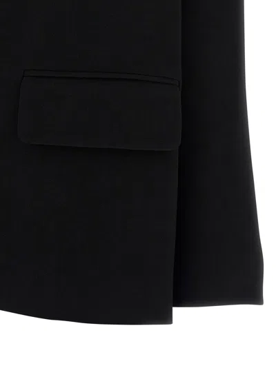 Alberto Biani Single-breasted Two-button Blazer With V-neck Lapels In Black