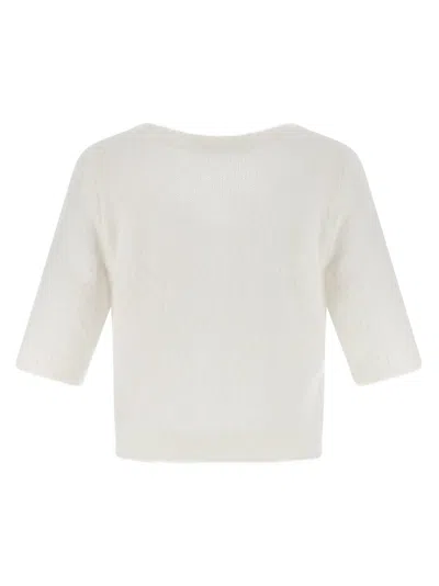 Alessandra Rich Short Sleeve Mohair Sweater