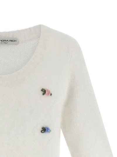 Alessandra Rich Short Sleeve Mohair Sweater