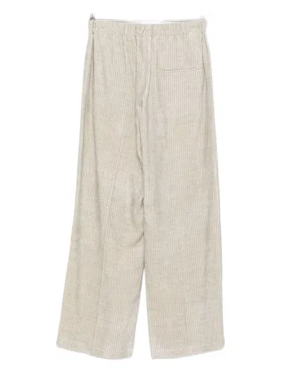 Alysi Wide-leg Casual Pants In Gray