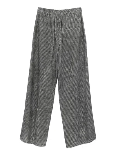 Alysi Wide-leg Casual Pants In Gray