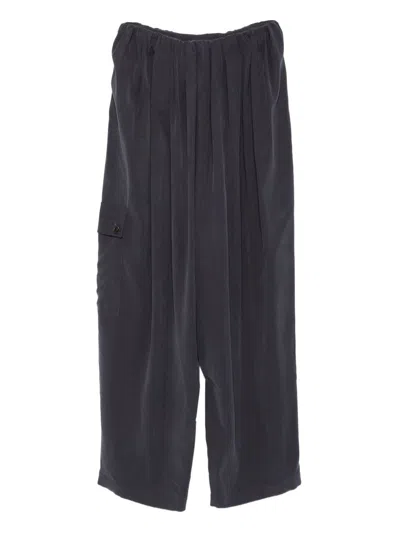 Alysi Pleated Detail Track Pants In Blue