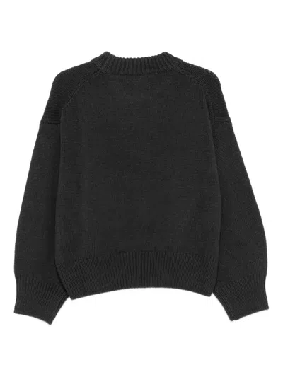 Alysi Crew Neck Long Sleeve Sweater In Black