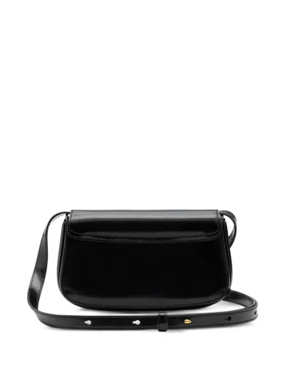 Ami Alexandre Mattiussi Ami Paris Women Small Crossbody Paris Paris Bag Glazed Leather In Black