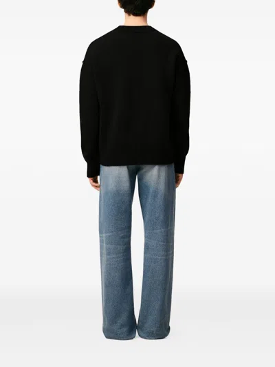 Ami Alexandre Mattiussi Ami Paris Wool Sweater With Heart Intarsia Design