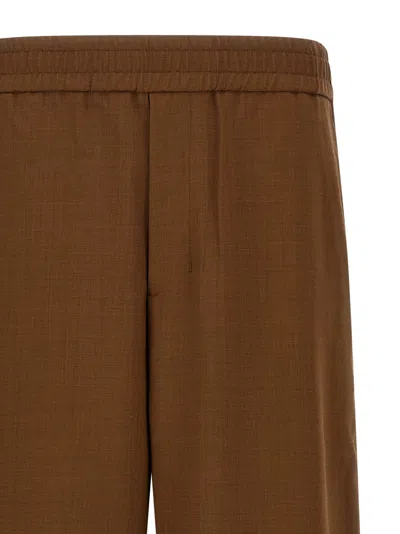 Ami Alexandre Mattiussi Ami Paris Wool Pants In Brown