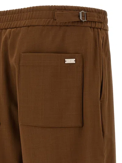 Ami Alexandre Mattiussi Ami Paris Wool Pants In Brown