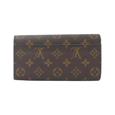 Pre-owned Louis Vuitton Monogram Marron Monogram Rose Ballerine Monogram Wallet (bi-fold) () In Multi