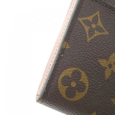 Pre-owned Louis Vuitton Monogram Marron Monogram Rose Ballerine Monogram Wallet (bi-fold) () In Multi