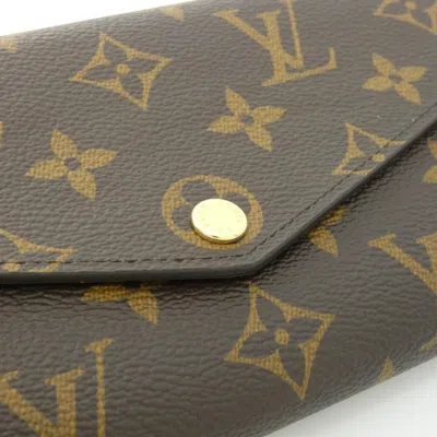 Pre-owned Louis Vuitton Monogram Marron Monogram Rose Ballerine Monogram Wallet (bi-fold) () In Multi