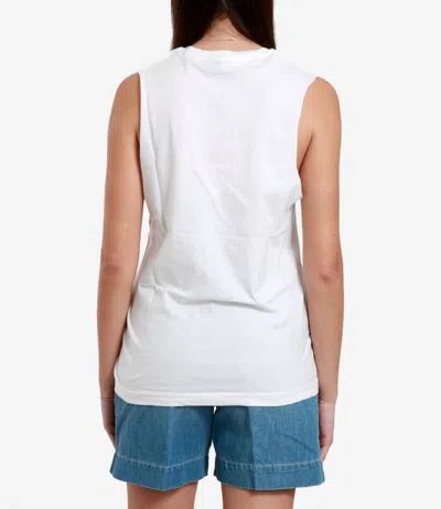 Aniye By Pleated Vest With Round Collar In White