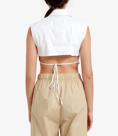 Aniye By Alpha Crop Top In White