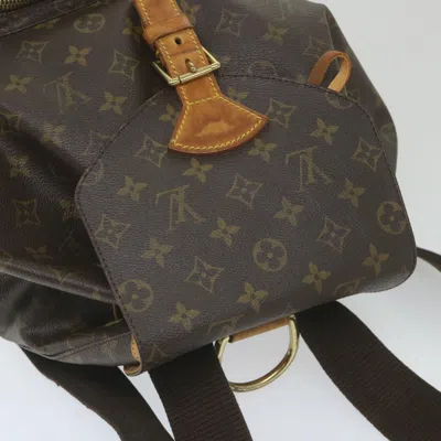 Pre-owned Louis Vuitton Montsouris Brown Canvas Backpack Bag ()