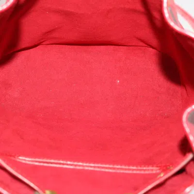 Pre-owned Louis Vuitton Montsouris Red Leather Backpack Bag ()