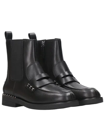 Ash Wings Studs Black Chelsea Boot In Black