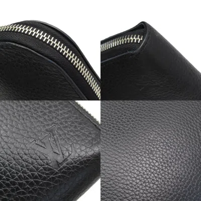 Pre-owned Louis Vuitton Noir Leather Clutch Bag Pochette ()