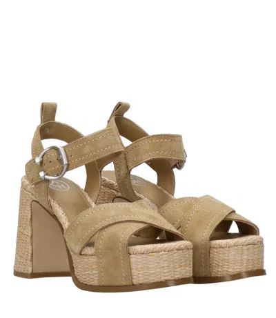 Ash 90mm Ankle-strap Platform Sandals In Green