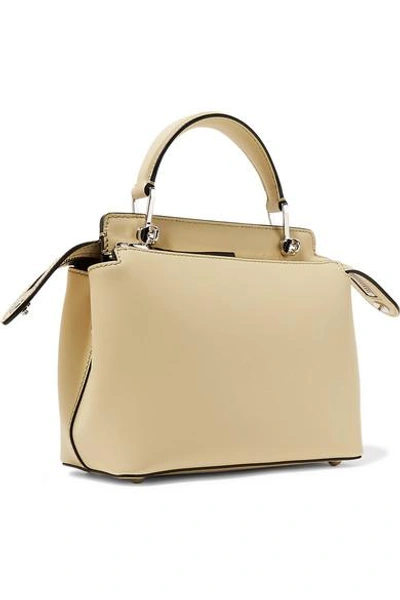 Shop Fendi Dotcom Petite Embellished Leather Shoulder Bag