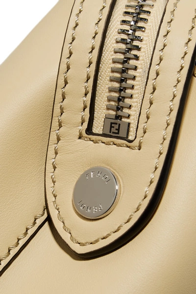 Shop Fendi Dotcom Petite Embellished Leather Shoulder Bag