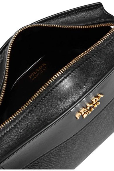 Prada Mini Esplanade Leather Crossbody Bag In Nero | ModeSens