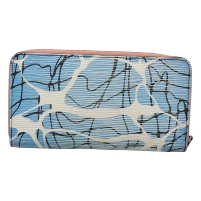 Pre-owned Louis Vuitton Portefeuille Zippy Blue Leather Wallet  ()