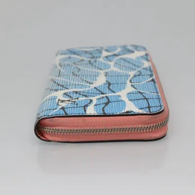 Pre-owned Louis Vuitton Portefeuille Zippy Blue Leather Wallet  ()