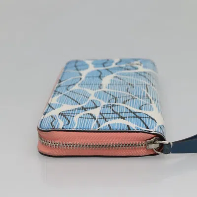 Pre-owned Louis Vuitton Portefeuille Zippy Blue Leather Wallet  ()