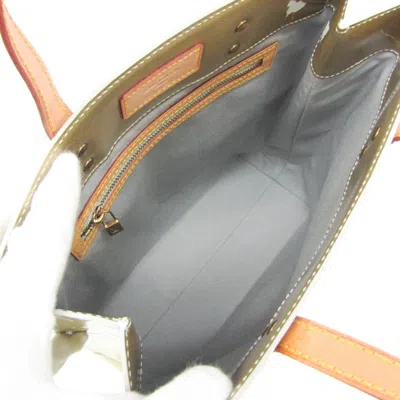 Pre-owned Louis Vuitton Reade Green Patent Leather Tote Bag ()
