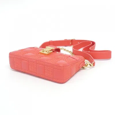 Pre-owned Louis Vuitton Rose Leather Pochette Shoulder Bag ()