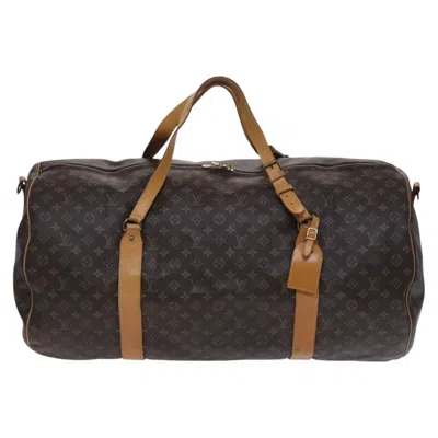 Pre-owned Louis Vuitton Sac Polochon Brown Canvas Travel Bag ()