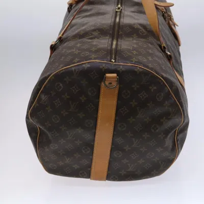 Pre-owned Louis Vuitton Sac Polochon Brown Canvas Travel Bag ()