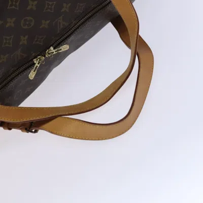 Pre-owned Louis Vuitton Sac Polochon Brown Canvas Travel Bag ()