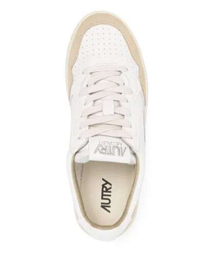 Autry Low-top Sneakers With Smooth Leather And Suede Accents In White