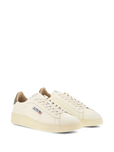 Autry Leather High-top Sneakers Perforated Toe In Neutral