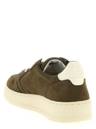 Autry Low Top Suede Sneakers With Contrast Sole