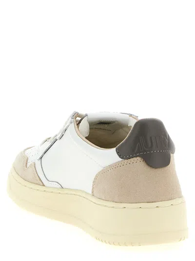 Autry Medalist Low-top Sneakers With Suede Accents In White