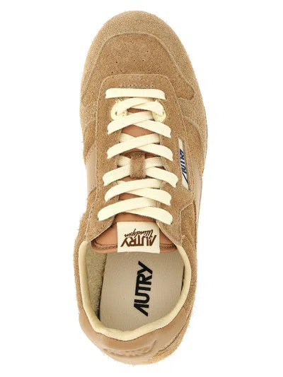 Autry Windspin Tonal Sneakers In Suede And Leather